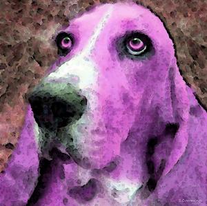 basset-hound-pop-art-pink-sharon-cummings
