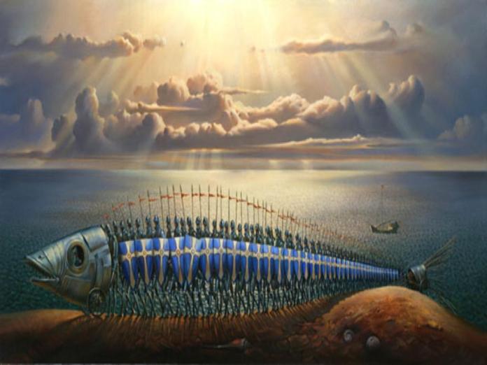 Vladamir-Kush-Surreal-Painting-Art-Gallery-Fish-Crusades